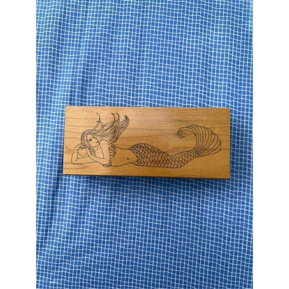 Vintage Rubber Mermaid Stamp